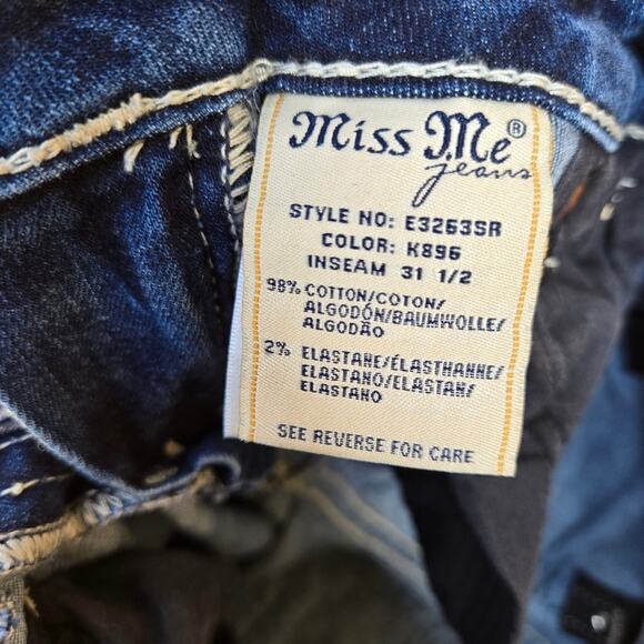 Miss Me Standard Skinny Women's Sz 26 Embellished Pockets Jeans - Picture 8 of 14